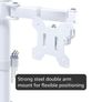 Dual Monitor Arm Desk Mount, Adjustable for 13/27 Inch  Screens, VESA 75x75/100x100, Full Motion Tilt, 360 Rotation, Height Adjustable, Max 10kg per Arm, Easy Install, White Image 3
