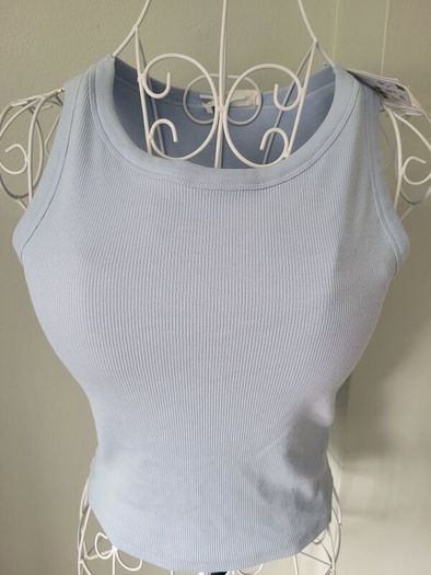 bnwt blue crop top