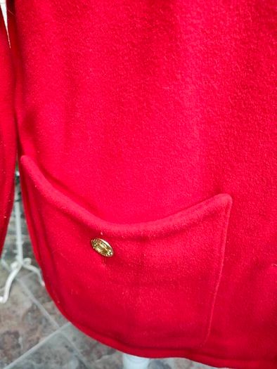 Vintage Klein petite Paris Red wool blazer size 36 Small Postage included