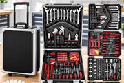 XXL 1400 Piece Filled Tool Box Trolley with Wheels and Tools Included