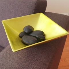Decorative Square Bowl / Centrepiece - Green
