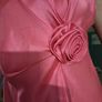 Savida hot pink satin slip dress with rose Image 3