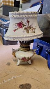 Vintage miniature oil lamp