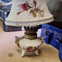 Vintage miniature oil lamp