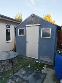 wooden shed