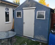 wooden shed