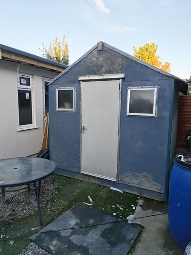 wooden shed
