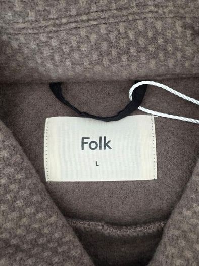 Folk Men's Greyson Waffle knit Mole Overshirt Size Large