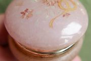 Vintage Pink Alabaster Jewelry Boxes