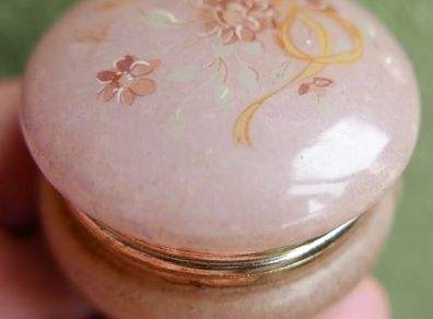 Vintage Pink Alabaster Jewelry Boxes