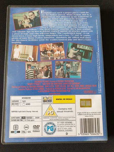 And Now for Something Completely Different 1971 DVD John Cleese