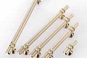Pack of 10 Cabinet Knobs Pulls Handles, Drawer Pulls Door Handles, Furniture Cupboard Drawer Cupboard Dresser Knobs for Kitchen Dresser Drawer Bathroom,Gold  Oxidized Bright Gold