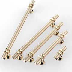 Pack of 10 Cabinet Knobs Pulls Handles, Drawer Pulls Door Handles, Furniture Cupboard Drawer Cupboard Dresser Knobs for Kitchen Dresser Drawer Bathroom,Gold  Oxidized Bright Gold
