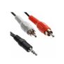3.5mm 5m Stereo Jack to 2 Twin RCA Phono Male Cable TV PC Aux Audio Red White - FHT02RCA Image 2