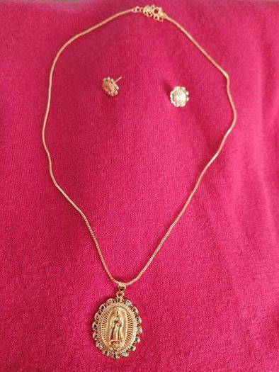 our lady of Guadalupe pendant &chain gold plated