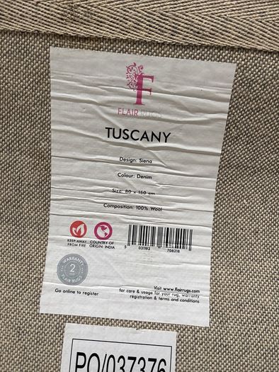 100% wool mat.