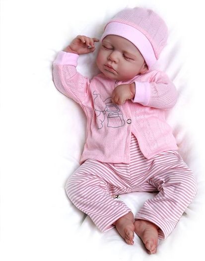 FREE EXPRESS SHIPPING 17 inch Soft Body Lifelike-Newborn Baby Dolls Sleeping Girl Dolls with Clothes and Toy Accessories Gift