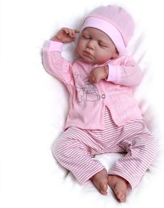FREE EXPRESS SHIPPING 17 inch Soft Body Lifelike-Newborn Baby Dolls Sleeping Girl Dolls with Clothes and Toy Accessories Gift