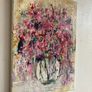 48cm Original Floral Art Floral painting Flowers in Vase Abstract Painting FRAMED Pretty Abstract Floral Painting Original artwork Image 8