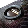 MARNI Deep Purple Patent Faux Alligator Bag Image 3