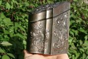 Vintage Chinese Decorative Box H-4" 3" x 3"