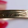 Vintage Child's Rolled Gold Engraved  Bangle Bracelet 2" - 5,32g Image 5