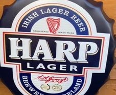 harp metal wall bottle cap