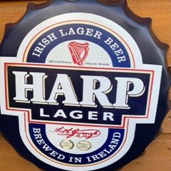 harp metal wall bottle cap