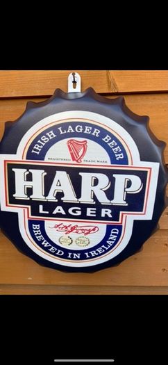 harp metal wall bottle cap