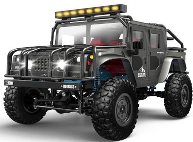 1:12 Scale All-Terrain Remote Control Car, 4WD RC Cars with 2.4 GHz, RC Climbing Truck, IPX4 Waterproof Off-Road Vehicle with Two Rechargeable Batteries, for Kids Teens Adults