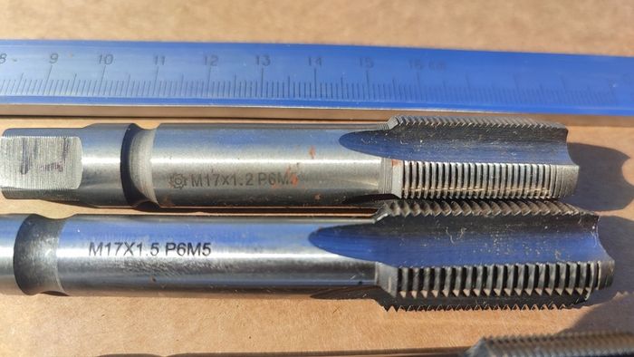Lot of 5 Heavy Duty Metric Fine Taps Set M17 M18 M19 M20 HSS R6M5 Repair Tools.