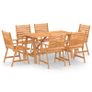 7 Piece Garden Dining Set Solid Acacia Wood Image 2