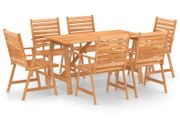 7 Piece Garden Dining Set Solid Acacia Wood