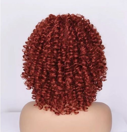 ColourfulPanda afro curly wig black and red