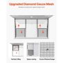 Concession Window 152x92 cm, Aluminum Alloy Service Window for Food Truck, Up to 85 Degrees Stand Serving Window with 6 Sliding Windows Image 4