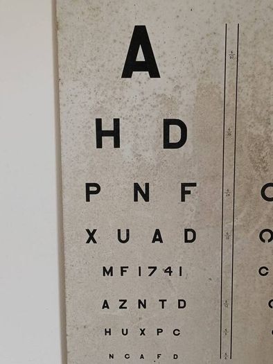 Early 20th Century Lizars Eyesight Test Card