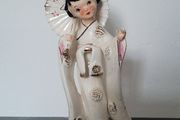 Mid-century handpainted porcelain geisha girl