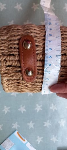 Faux Prada wicker/paper and PU leather shoulder bag
