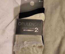 Viscose ladies socks with lace 2 pairs NEW 37-42