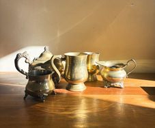 Victorian Vintage EPNS Brass Tea Set MUST GO SOON!