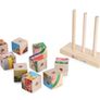 10 Piece Travel Size Wooden Stacking Block Puzzle - Educational Toddler Toys and Learning Development - Suitable from 18+ Months Image 3
