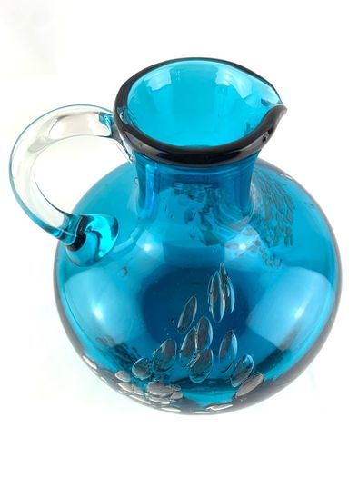 Mid Century deep blue Schott Zwiesel Florida Glass Vase