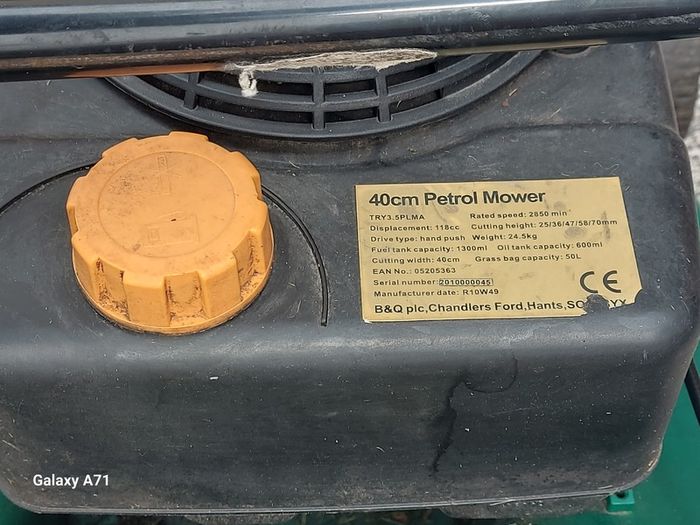 40cm Petrol Mower,TRY 3.5 LMA, in very good cosmetic condition, not tested