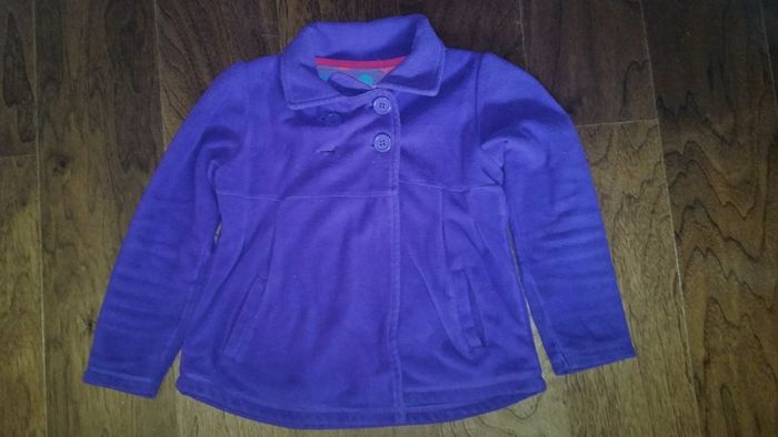 2x White & Purple Fleece for Girls 5-6  years