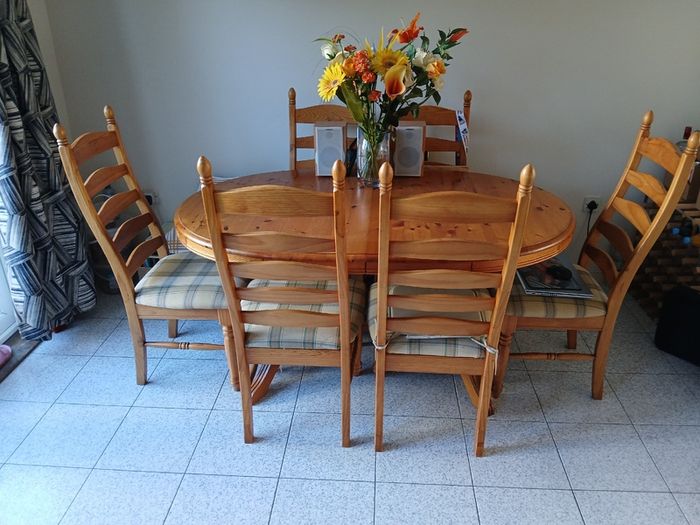 Dining table & 6 chairs