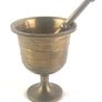 Vintage Solid Brass Mortar And Pestle Set Image 2