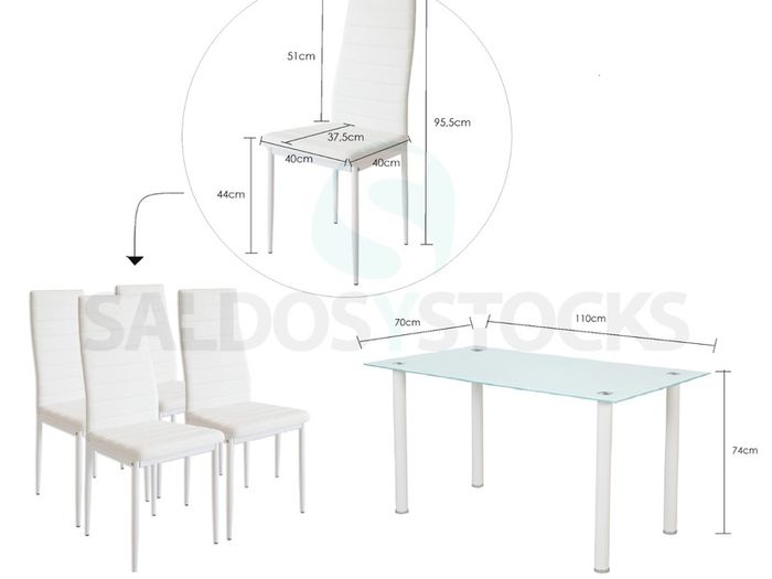 Glass Dining Table Set 4 chairs Free delivery