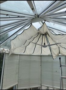 White wooden venetian blind