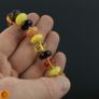 Luxury Multicolored Baltic Amber Beaded Stretchy Bracelet With 3mm Gold Plated Spacers for Men Women Perfectly Rounded Amber Buttons Genuine Amber Beads Jewellery Bracelet for Men Women Image 3