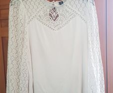 White Decorative Top Long Sleeves